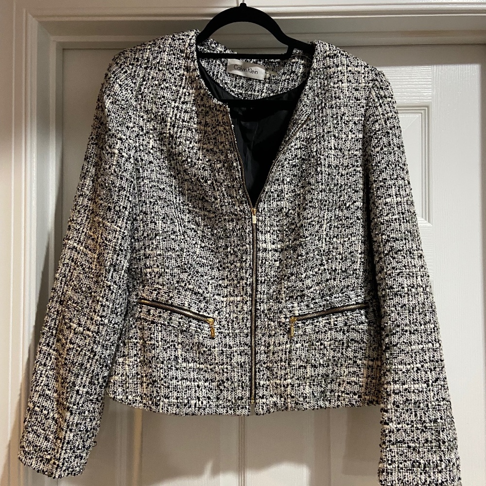 Calvin Klein Black and White Blazer
